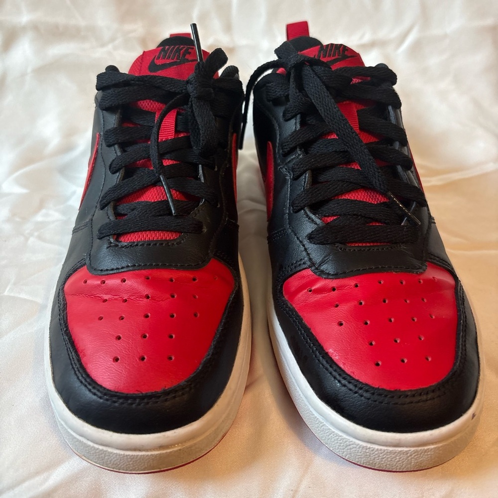 Nike Court Borough Low Recraft Black and Red Low-Top Sneakers